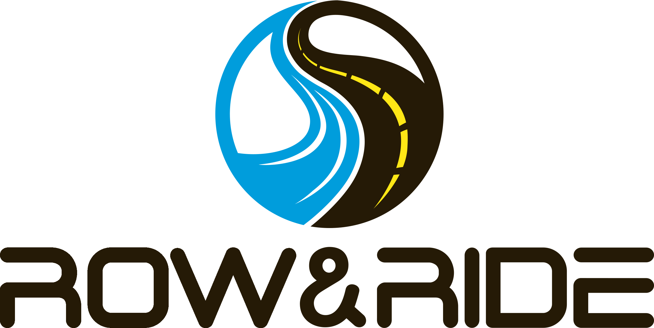 Row & Ride Transparent Logo Black Text